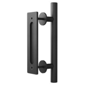 Manijón Redondo Negro Para Puerta Granero 1"x300mm DUCASSE