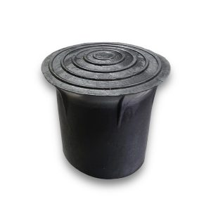 Regatón Negro Redondo En PVC