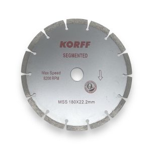 Disco De Corte Diamantado Segmentado Corte Seco (Buje 22,2mm) KORFF